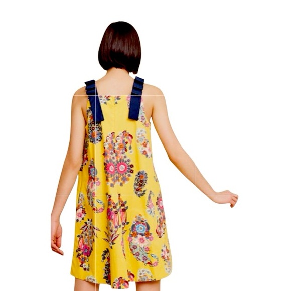 Anthropologie Women’s Sunniva dress Maeve NWT Small yellow floral - Picture 3 of 15